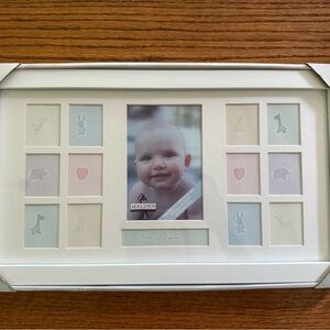 Malden White Pastel Baby Photo Frame